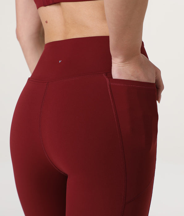 Lovable Active Comfort Sports Leggings, burgundy