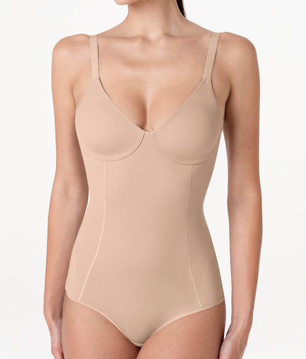 Lovable Sculpt Shaping Wire-Free Shaping Bodysuit in Microfiber, Nude