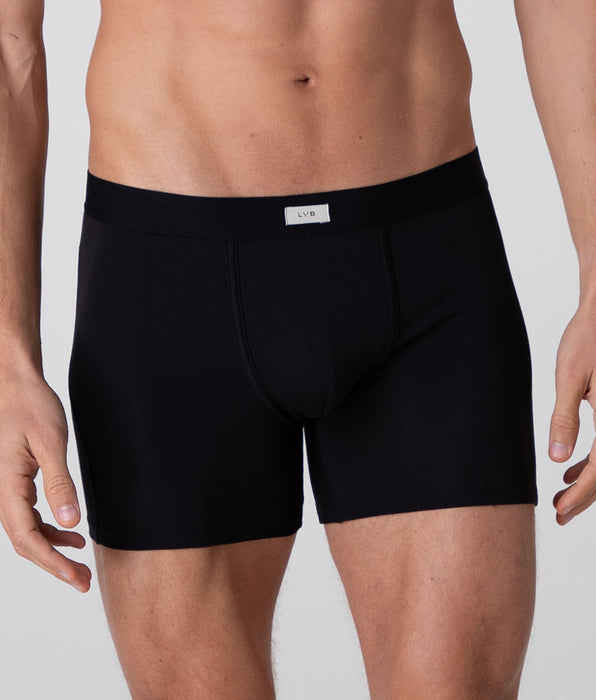 Lovable Long Boxer Modern Stretch Cotton, Black