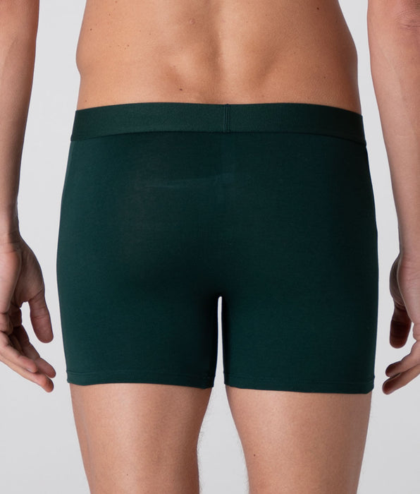 Lovable Long Boxer Modern Stretch Cotton, Dark Green
