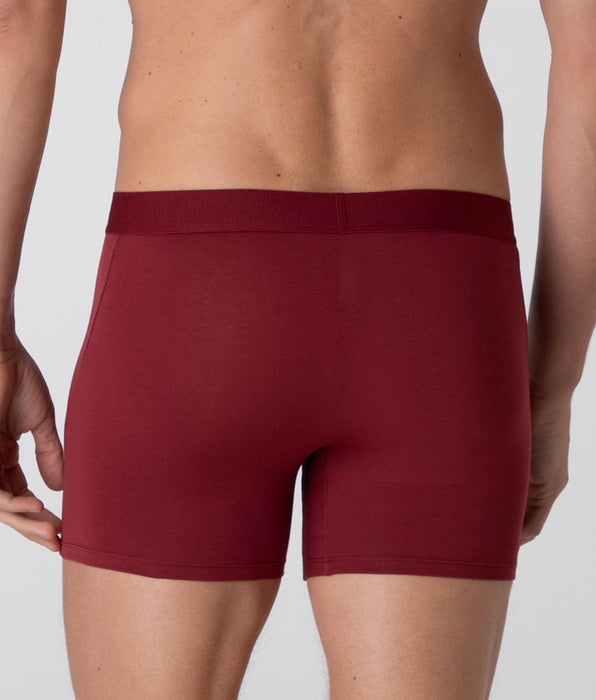 Lovable Long Boxer Modern Stretch Cotton, Burgundy