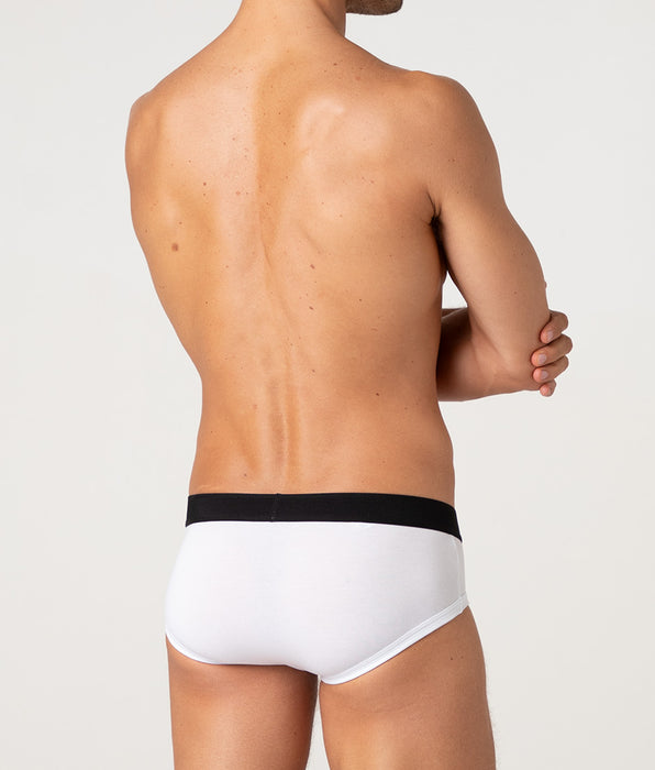 Lovable Signature Cotton Pima Stretch Cotton Briefs, White
