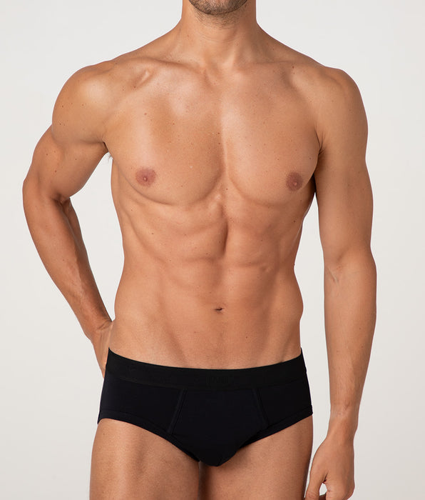 Lovable Signature Cotton Pima Stretch Cotton Briefs, Black