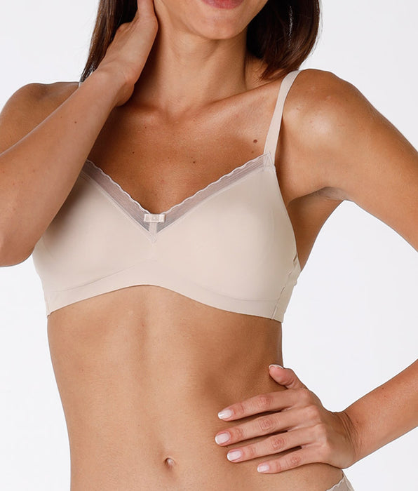 Lovable My Daily Comfort non-wired bra with molded cups, skin, in ultra-soft microfiber